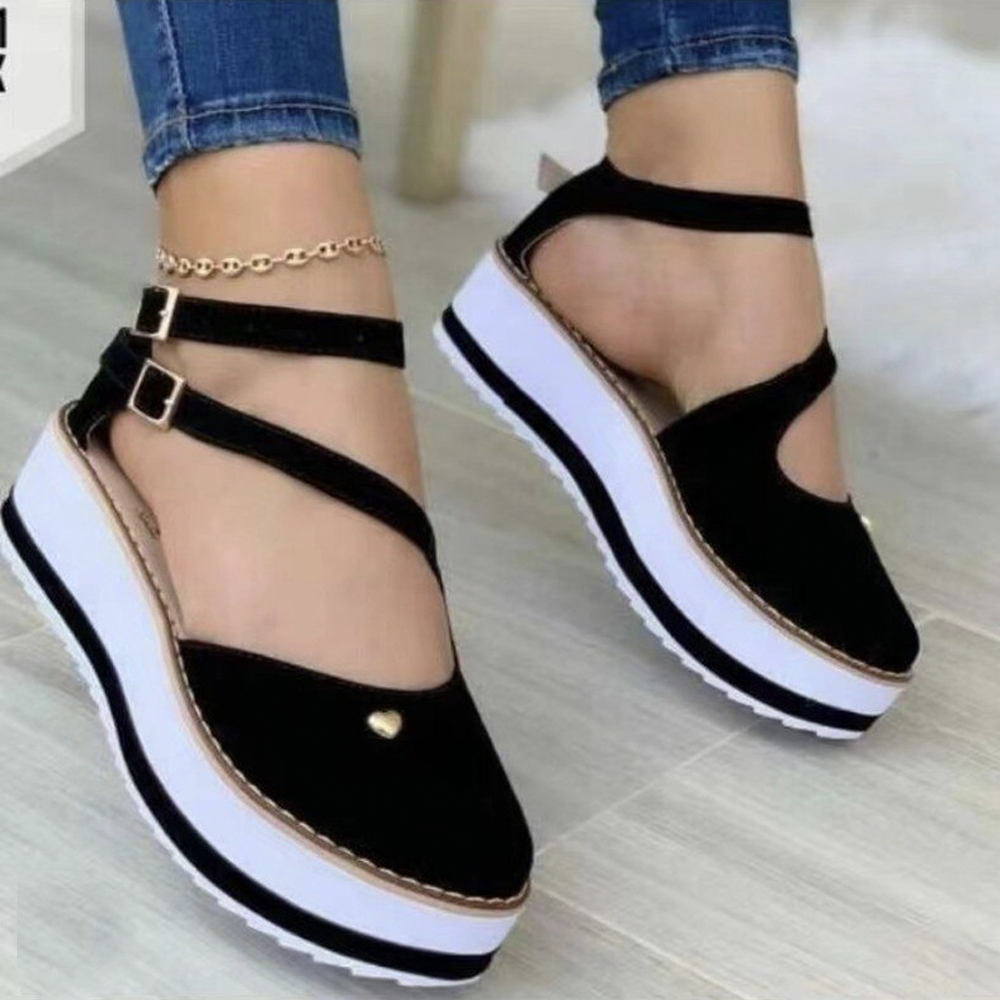 CM | Sandalias de cuña con plataforma chic