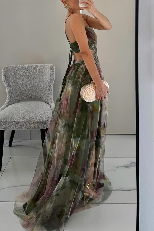 CM | Maxi vestido con encantador estampado floral