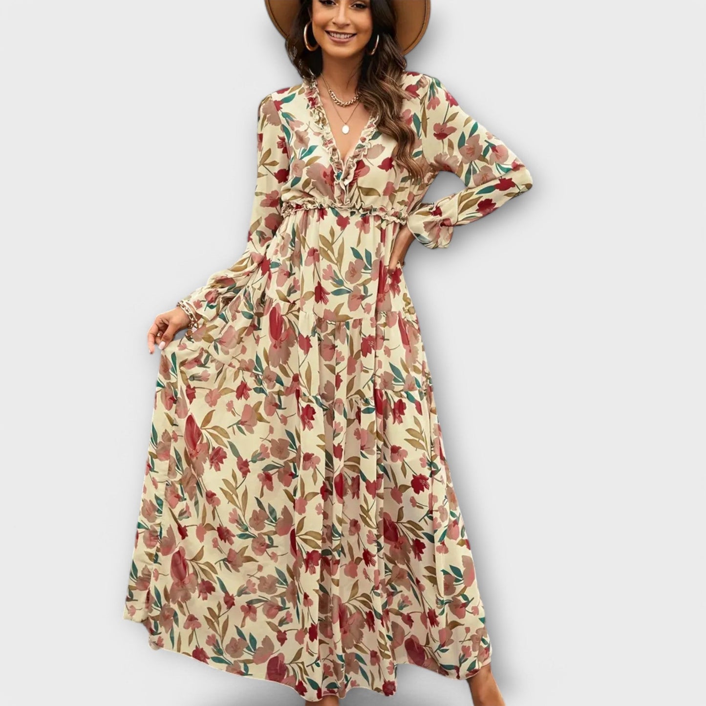 CM | Elegante maxi vestido floral