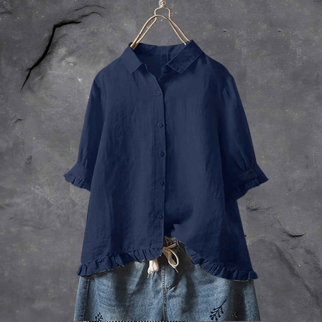 CM | Lujosa blusa de lino