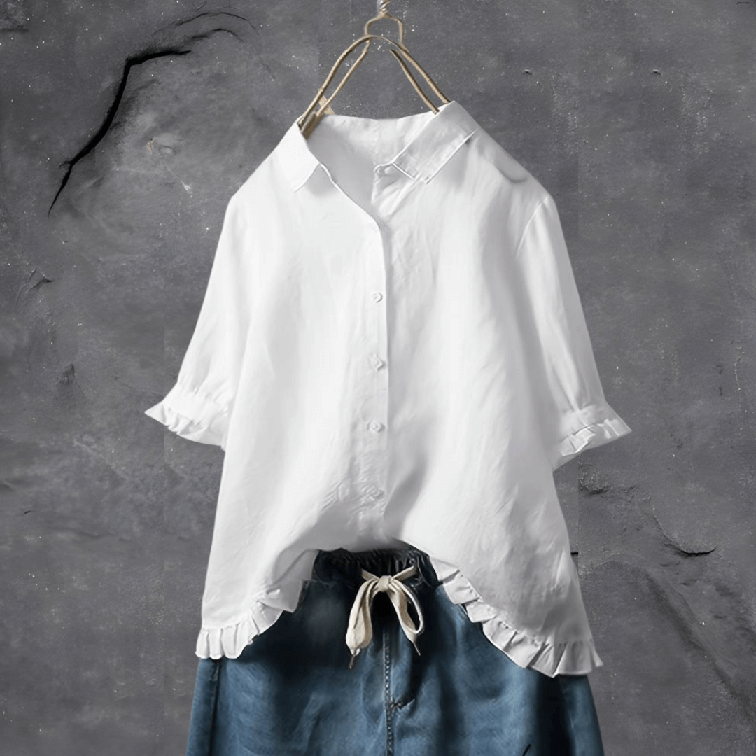 CM | Lujosa blusa de lino