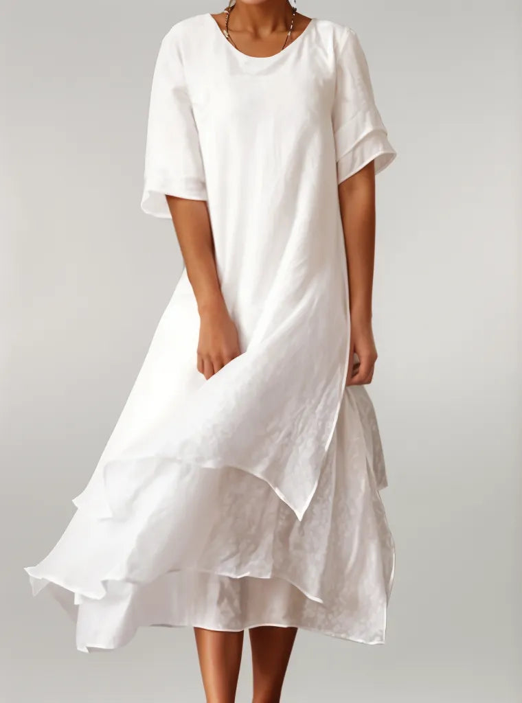 CM | Elegante vestido largo de algodón