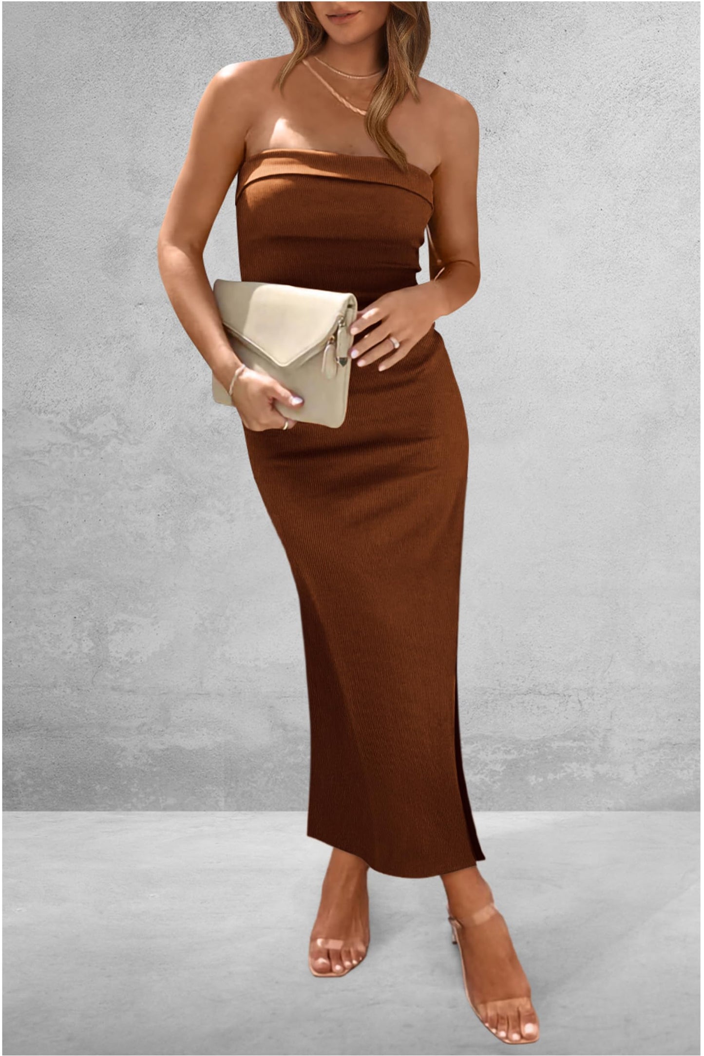 CM | Vestido midi tubo con aberturas