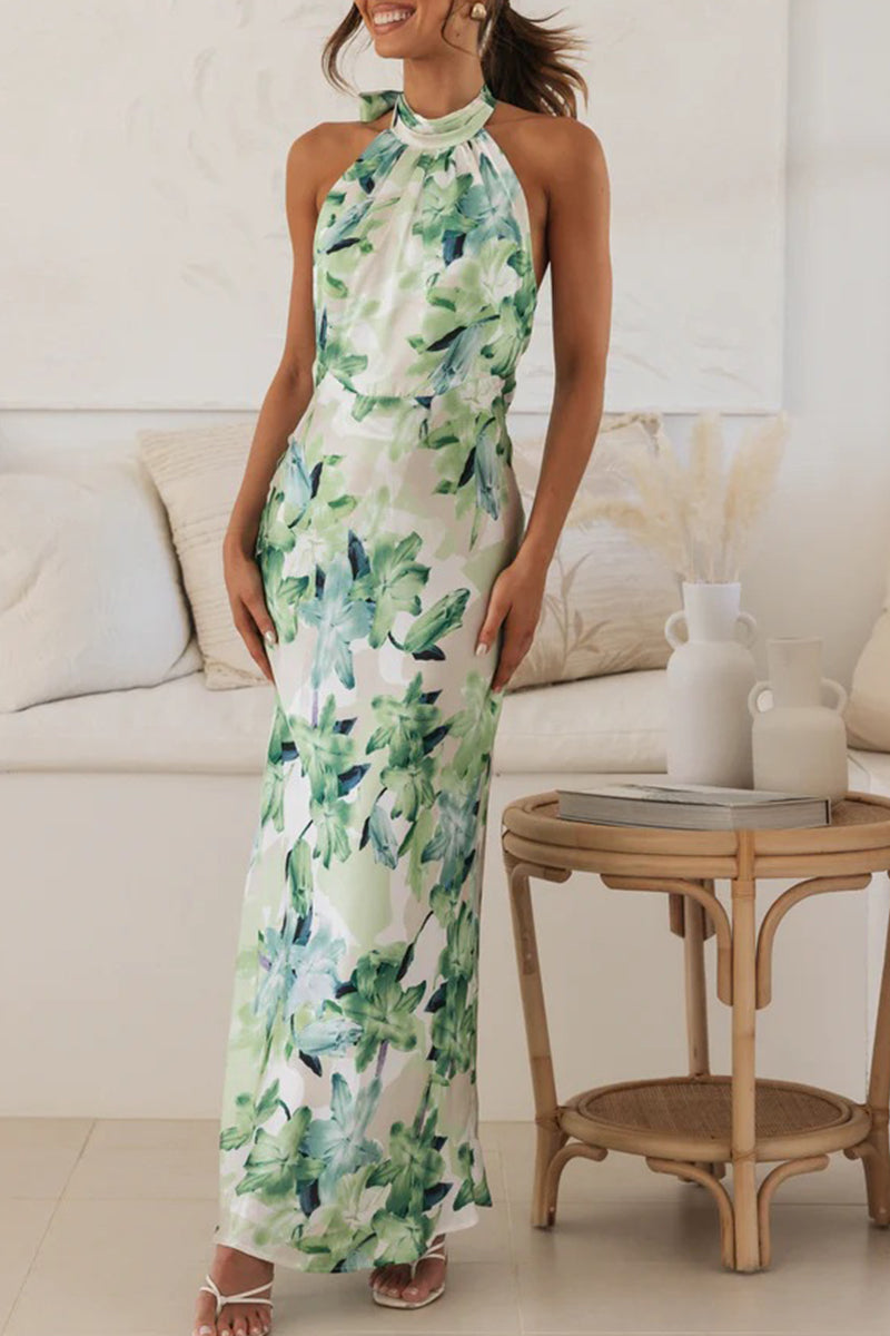 CM | Vestido largo y vaporoso con estampado floral