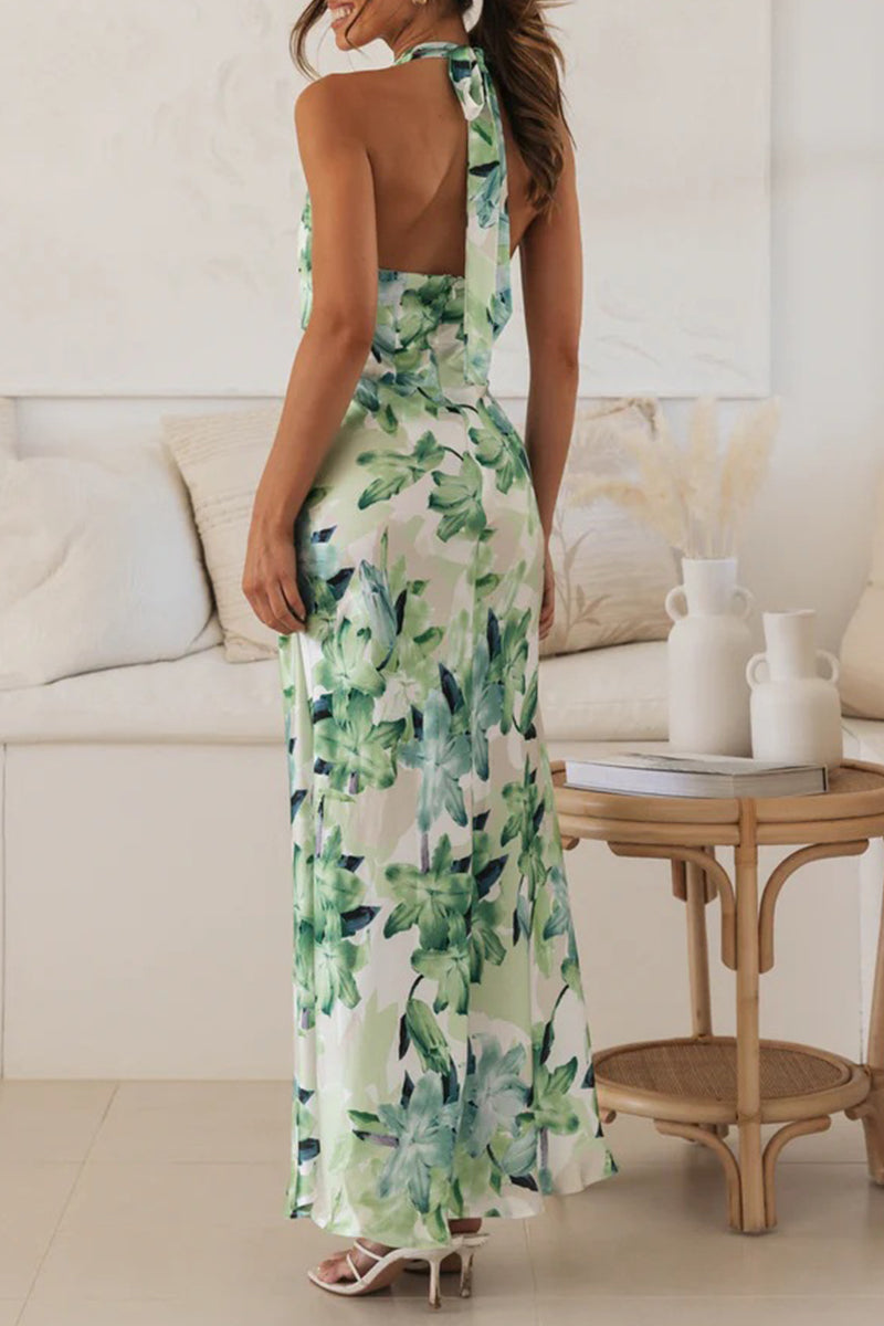 CM | Vestido largo y vaporoso con estampado floral