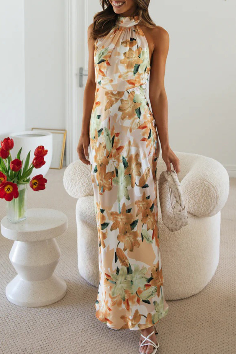 CM | Vestido largo y vaporoso con estampado floral