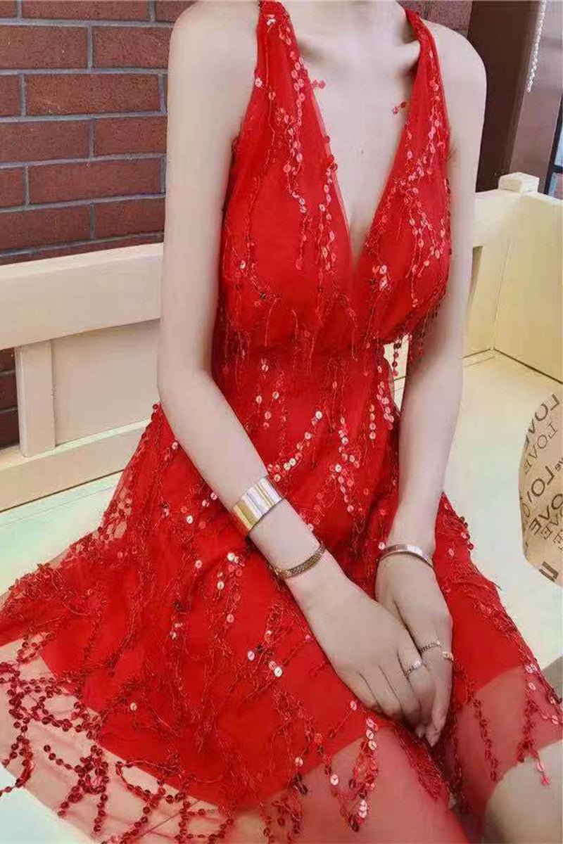 CM | Mini vestido de tul brillante