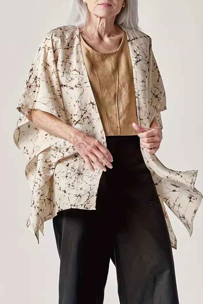 CM | Blusas con cuello en V y estampado geométrico Patchwork