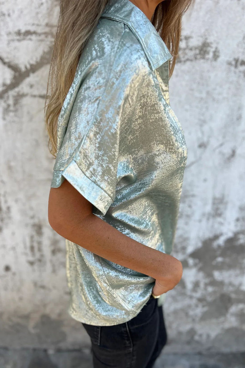 CM | Blusas con cuello vuelto y estampado bronceado (5 colores)