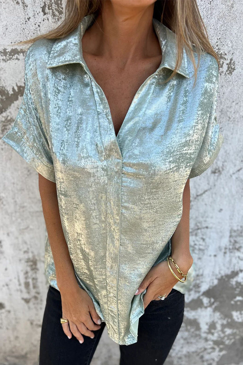 CM | Blusas con cuello vuelto y estampado bronceado (5 colores)