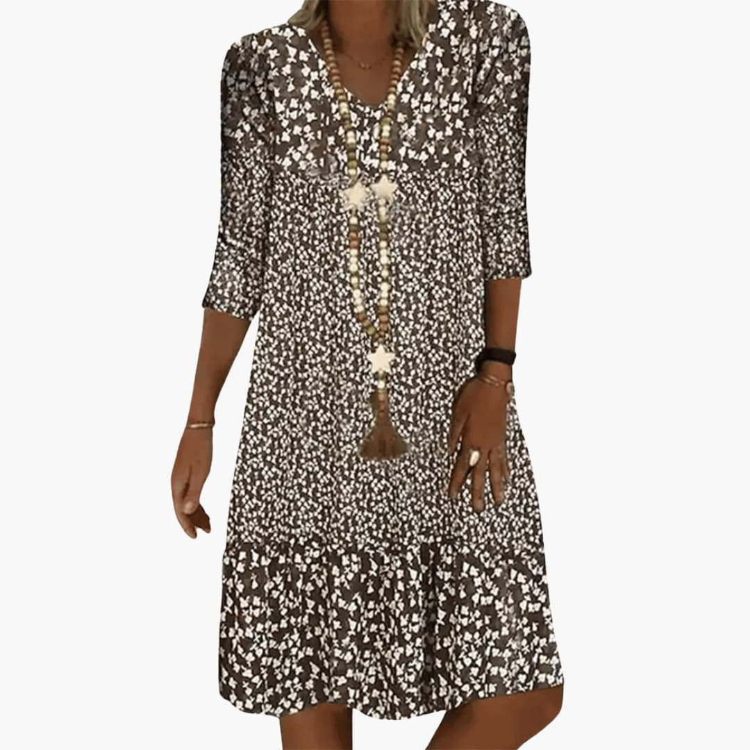 CM | Vestido midi con estampado floral