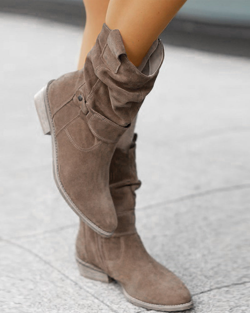 CM | Botas de moda con tacón bajo