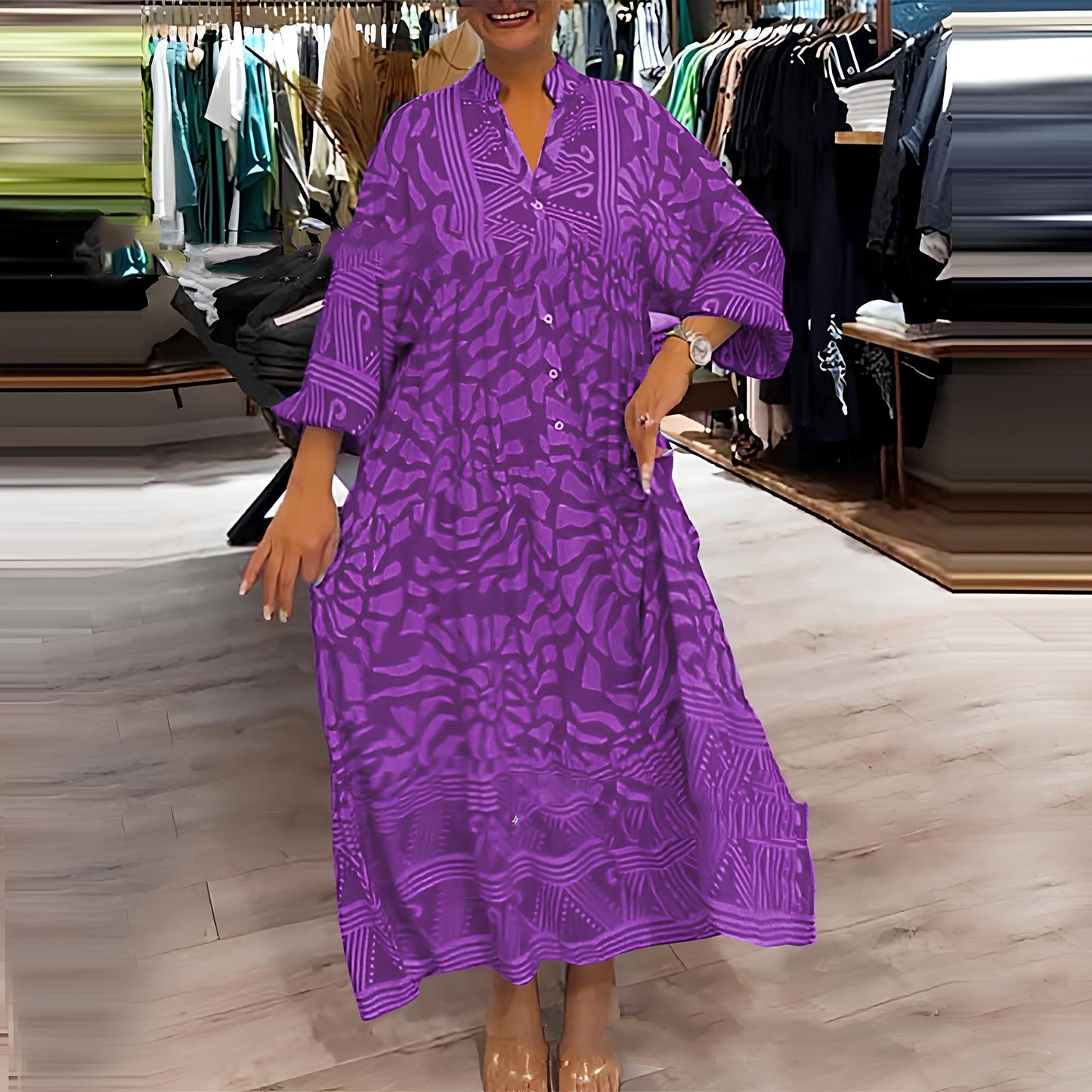 CM | Vestido maxi colorido y vaporoso