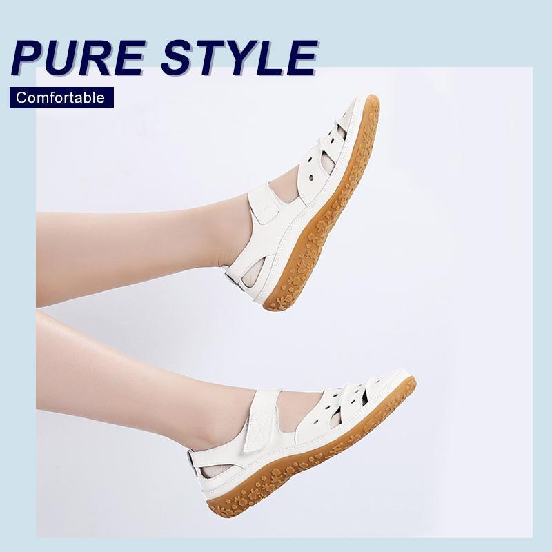 CM | Out Hook Loop Sandalias planas para mujer