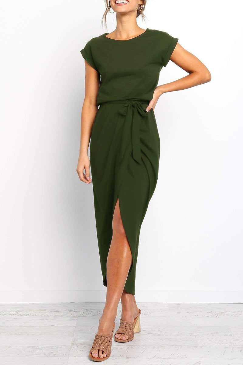 CM | Vestido midi con botones