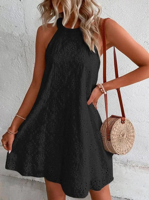 CM | Vestido corto de ojales