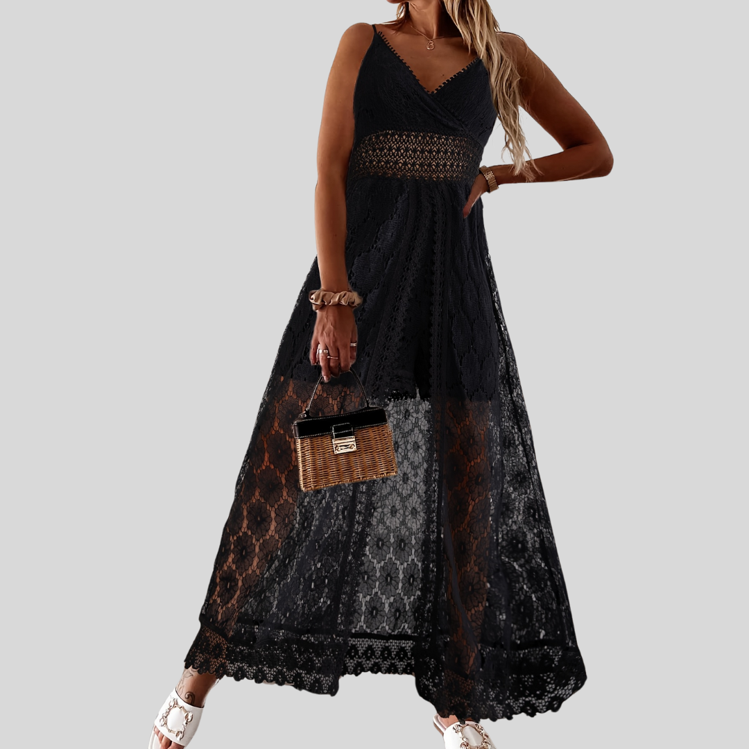 CM | Elegante mono fluido con escote en V