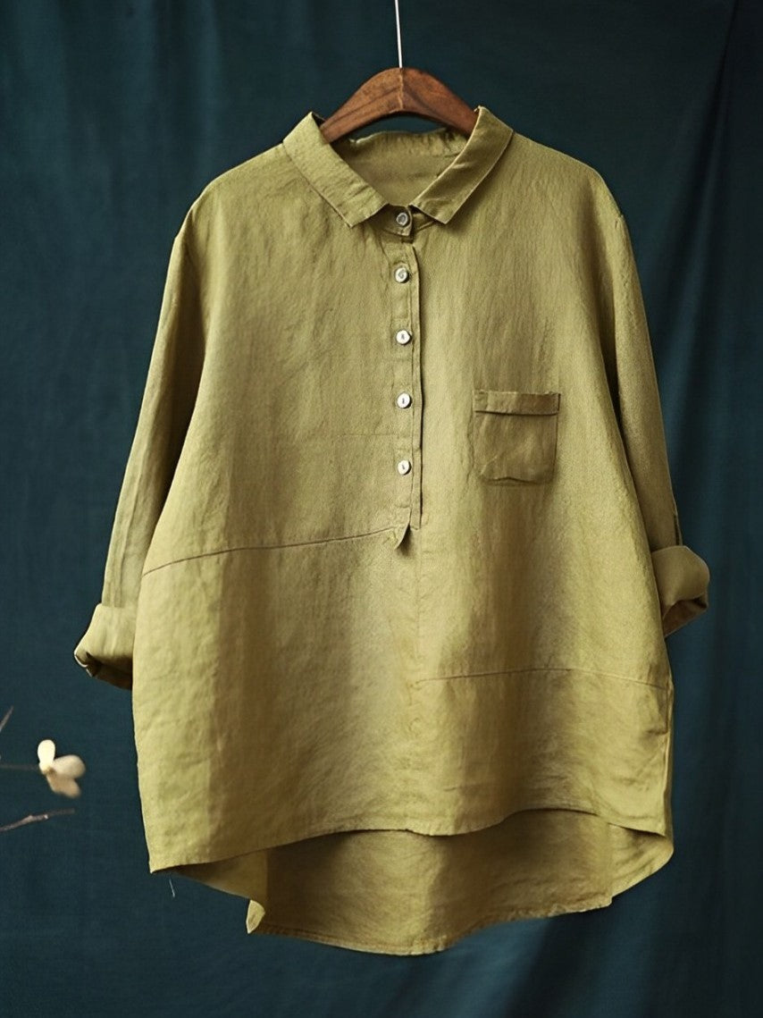 CM | Chic blusa de señora de manga larga