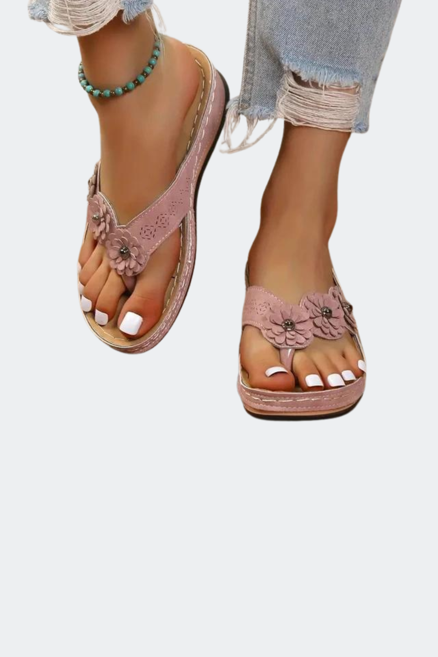 CM | sandalias ortopédicas de verano con estampado floral para mujer - Felice