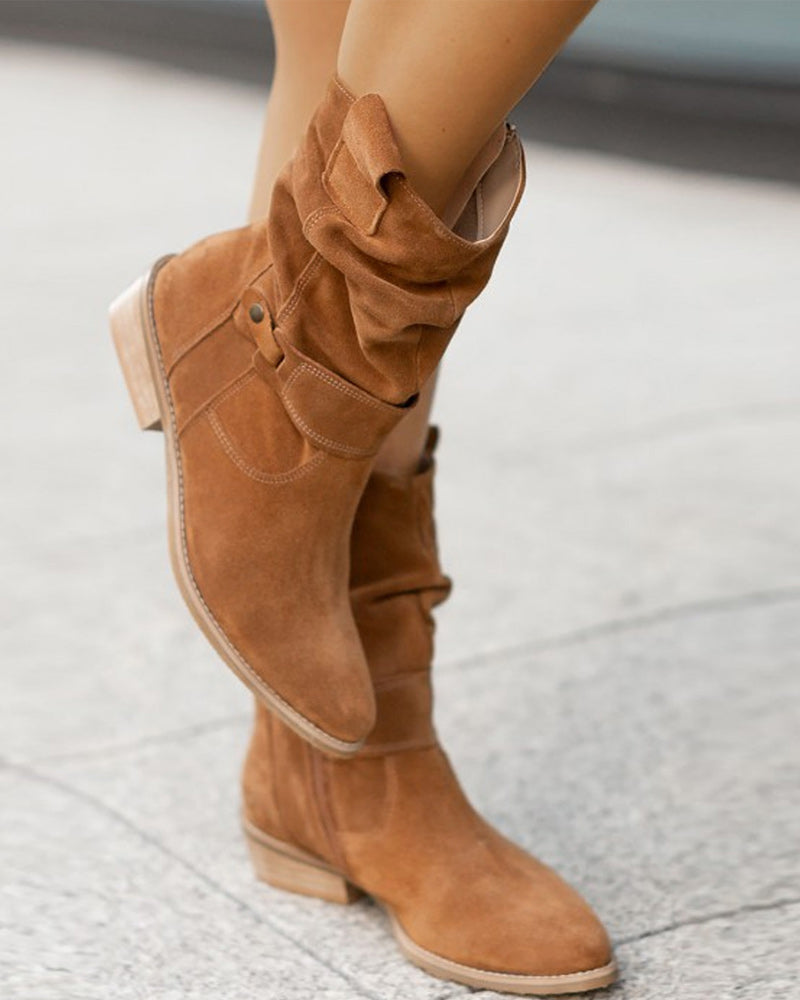 CM | Botas de moda con tacón bajo