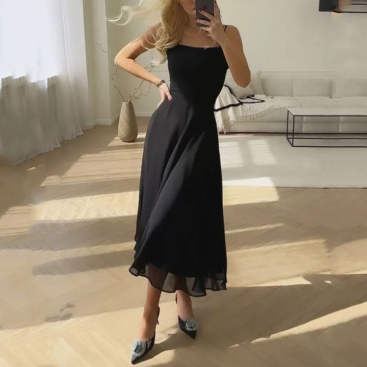 CM | Elegantes vestidos monocolor sin mangas para mujer