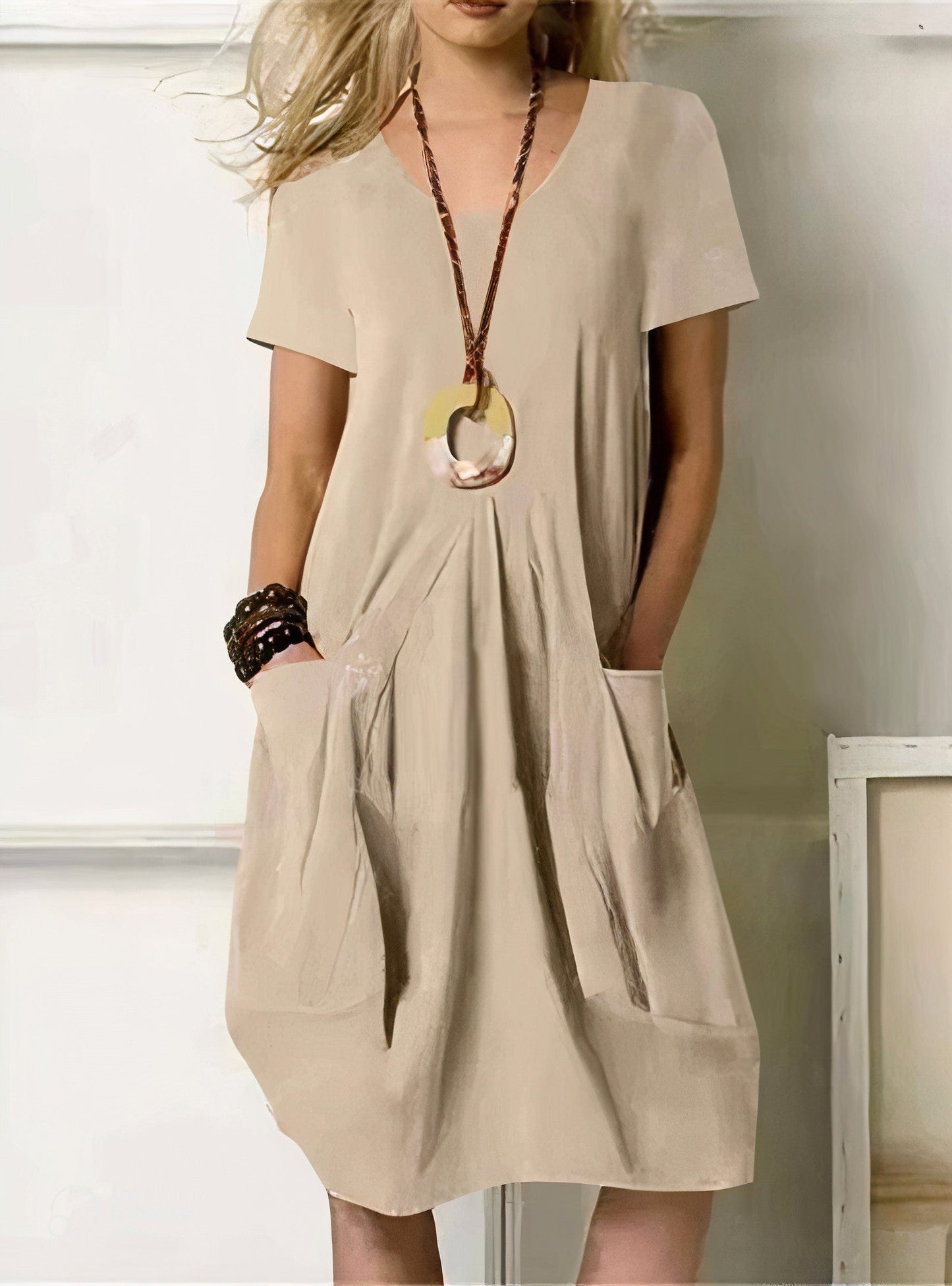 CM | Vestido largo de verano con bolsillos