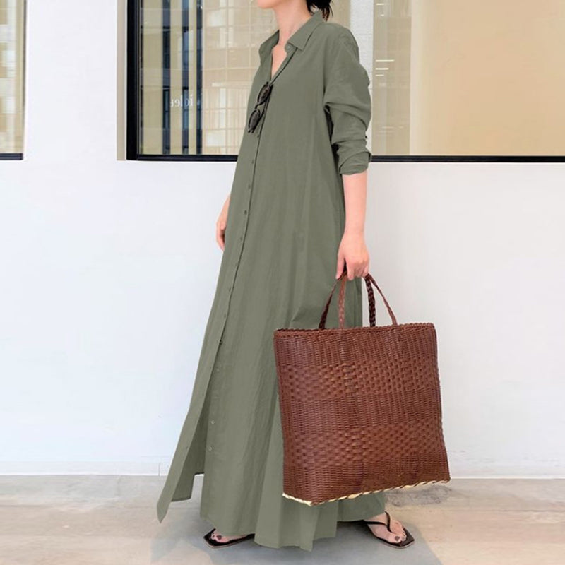 CM | Vestido blusa manga larga simple