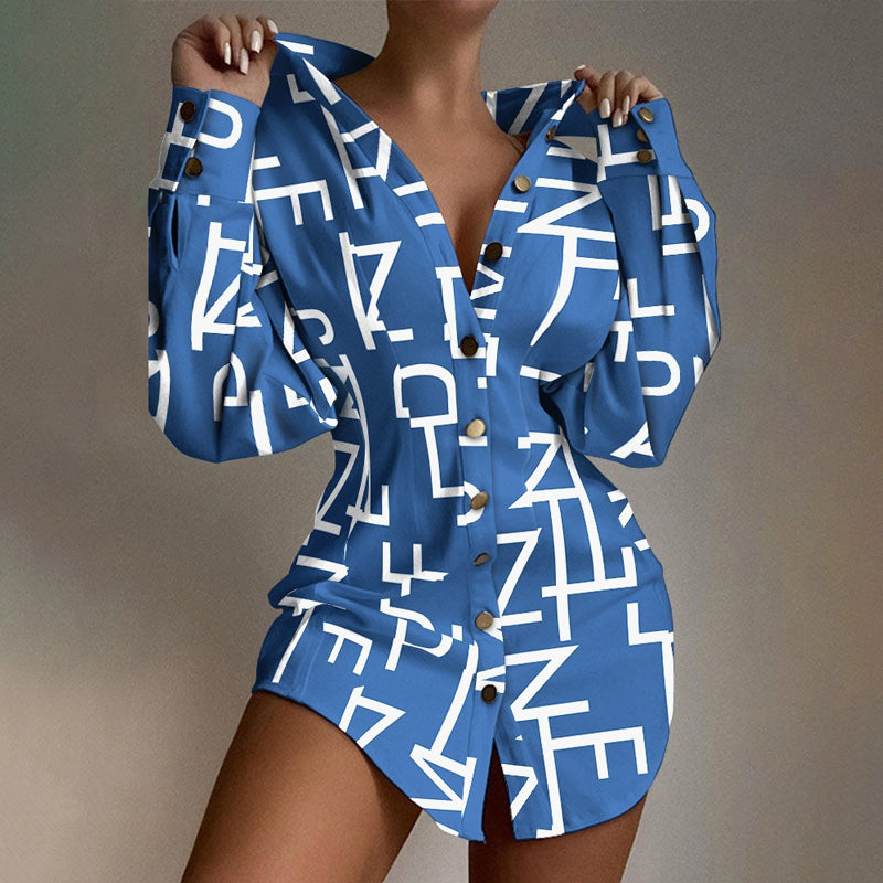 CM | Blusa de moda con tapeta de botones para mujer