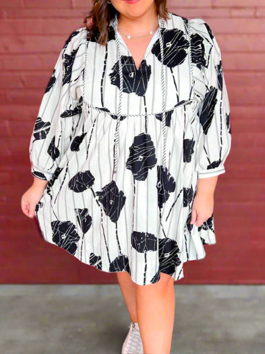 CM | Mini vestido Floral Noir