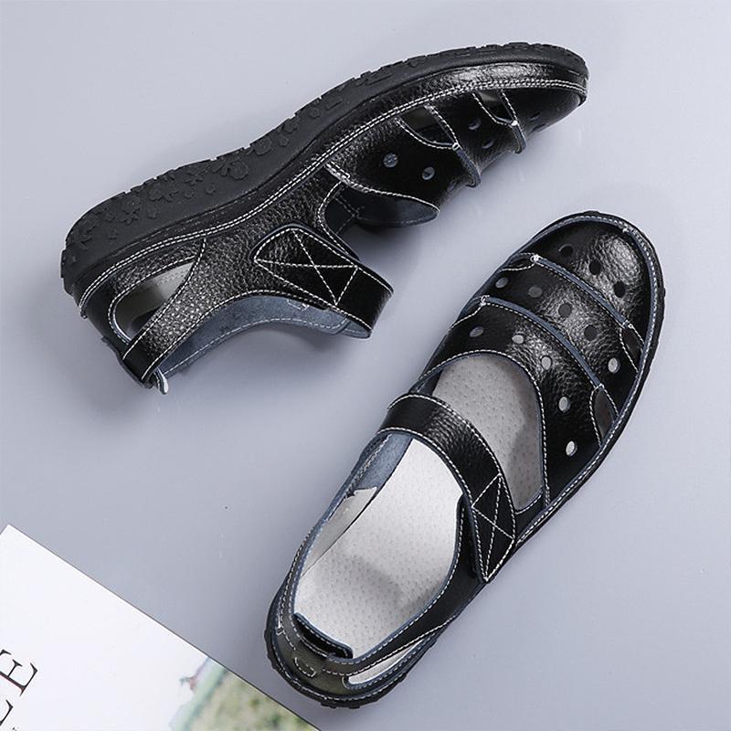 CM | Out Hook Loop Sandalias planas para mujer