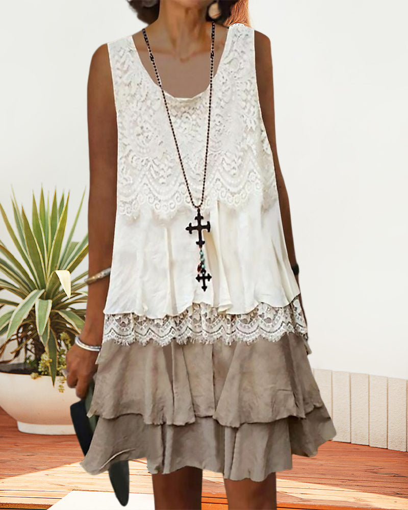 CM | Vestido midi multicapa