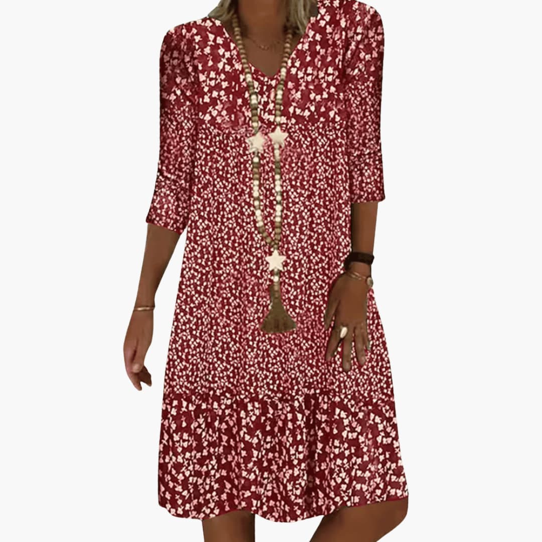 CM | Vestido midi con estampado floral