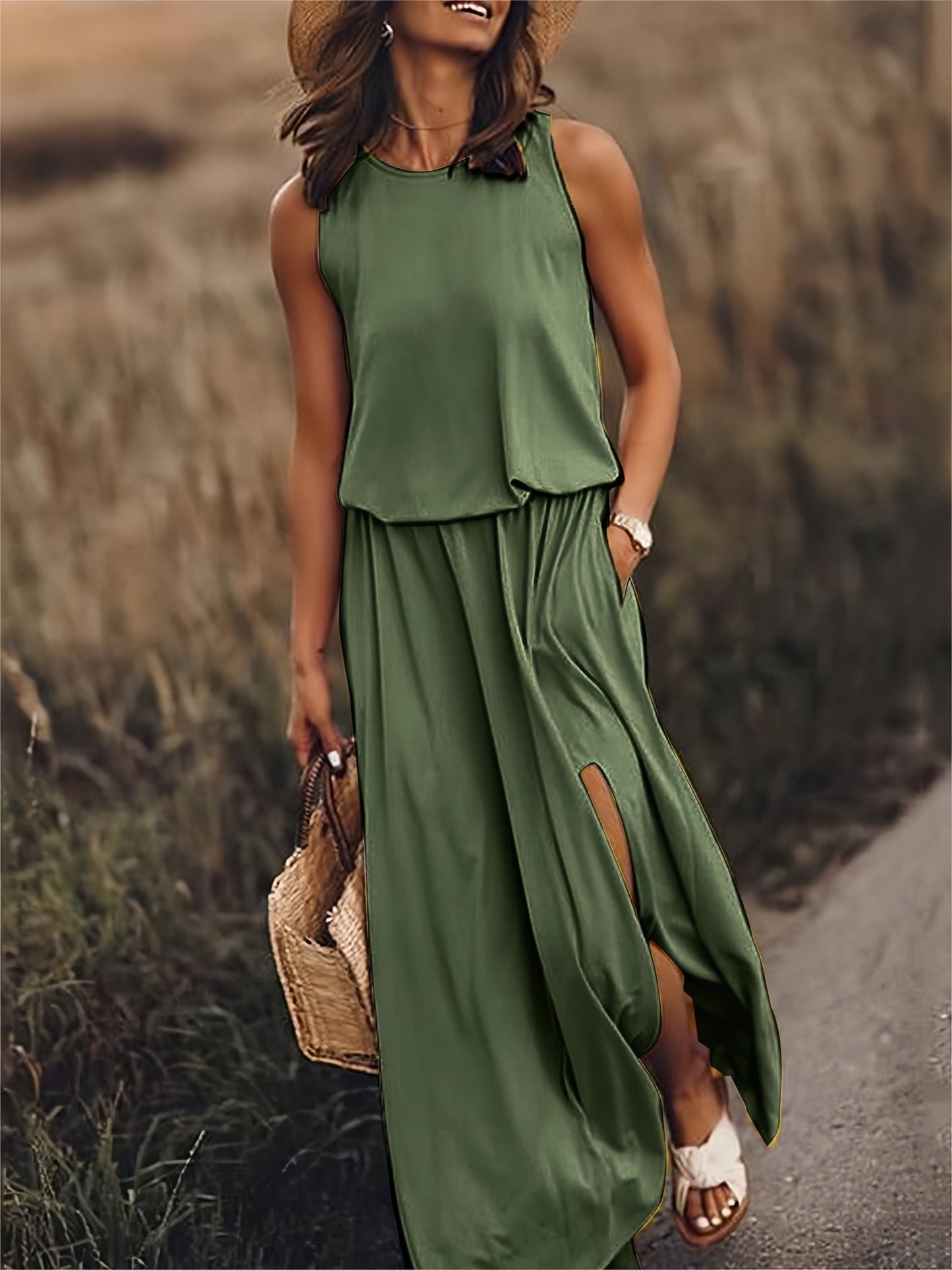 CM | Vestido maxi sencillo de verano para mujer