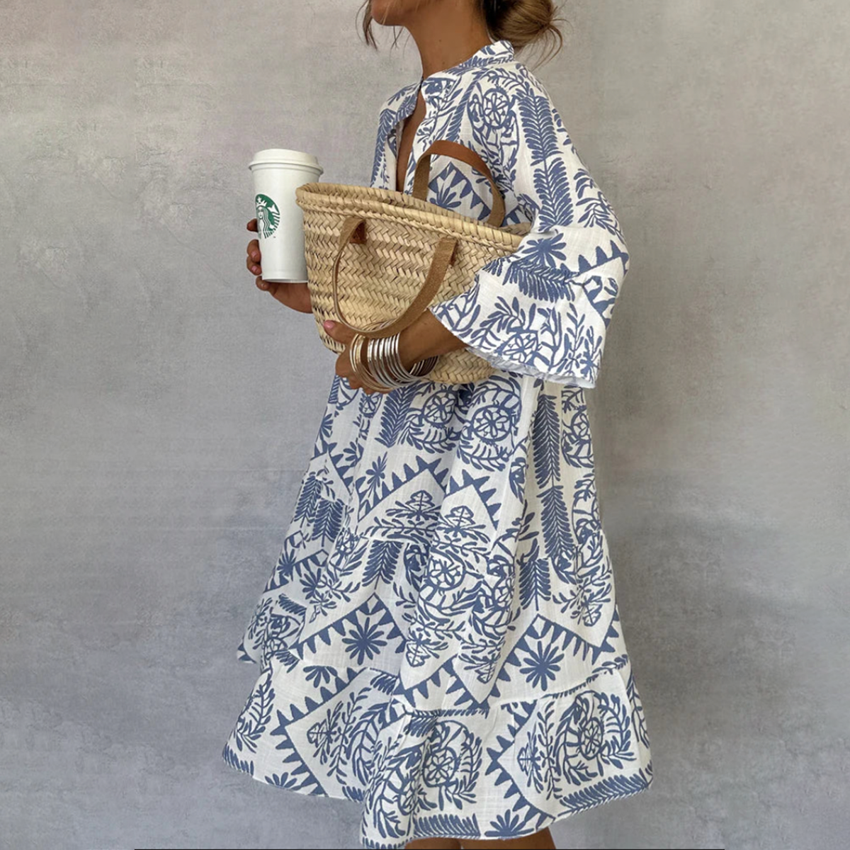 CM | Evie™ - Moderno mini vestido con cuello en V