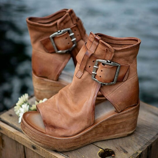 CM | Sandalias de cuña boho