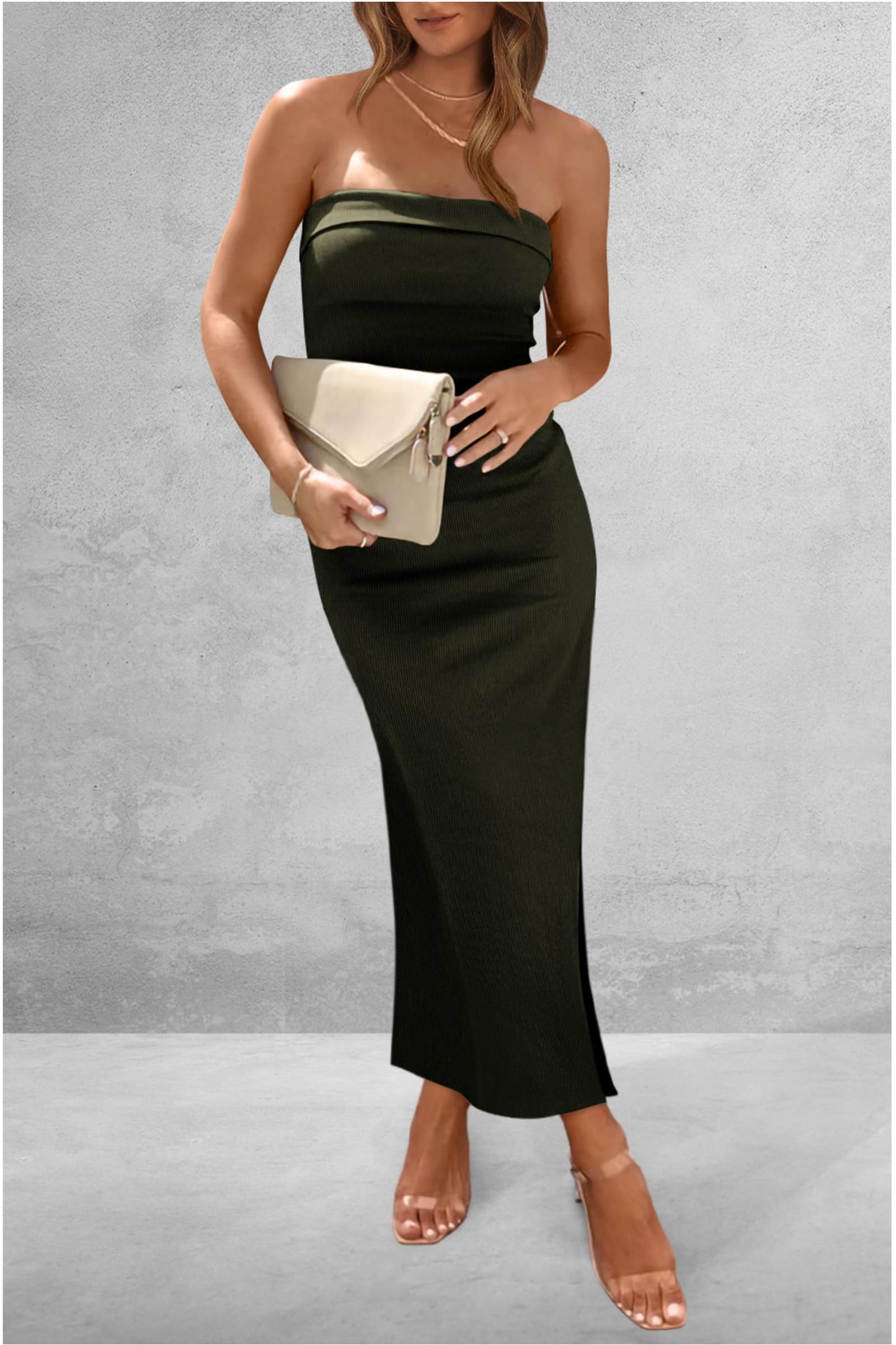 CM | Vestido midi tubo con aberturas