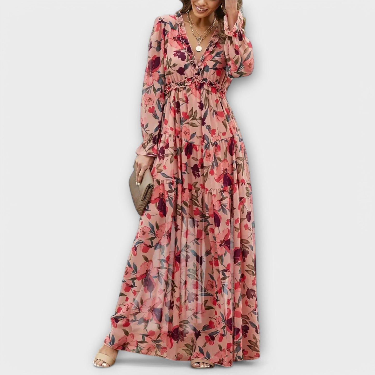 CM | Elegante maxi vestido floral