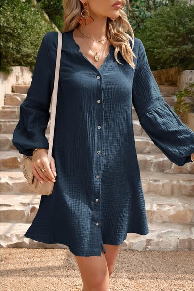 CM | Minivestido Devine con mangas globo entalladas