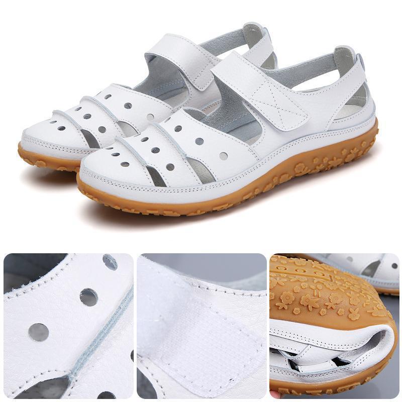 CM | Out Hook Loop Sandalias planas para mujer