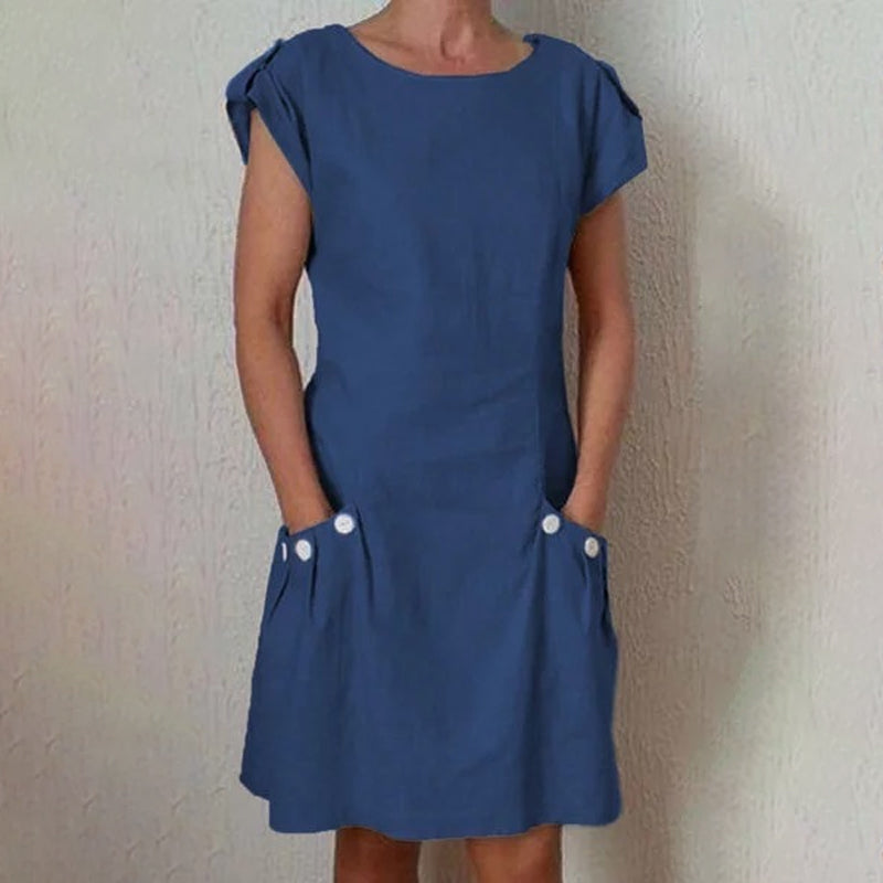 CM | Vestido casual monocolor