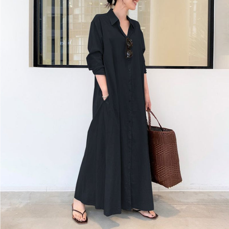 CM | Vestido blusa manga larga simple