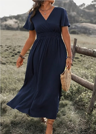 CM | Vestido largo y vaporoso con efecto envolvente
