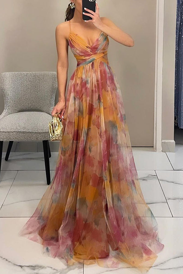 CM | Maxi vestido con encantador estampado floral