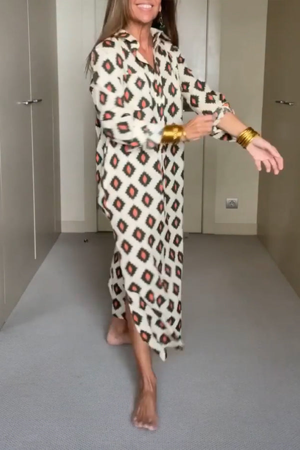 CM | Mujer Comfy Moda Impreso Maxi Vestidos