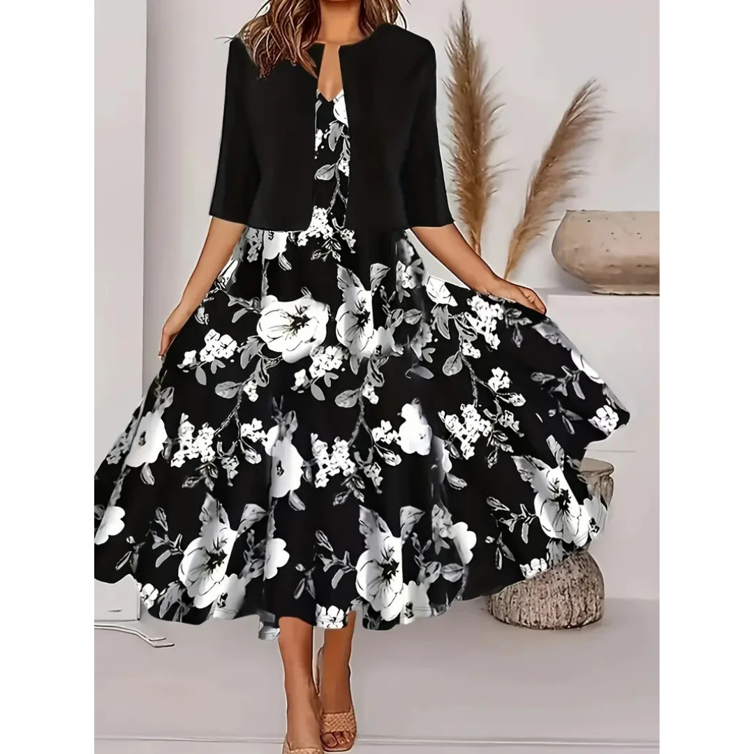 CM | Minivestido plisado de manga corta
