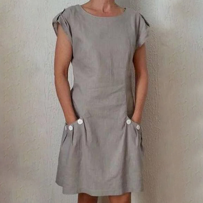 CM | Vestido casual monocolor