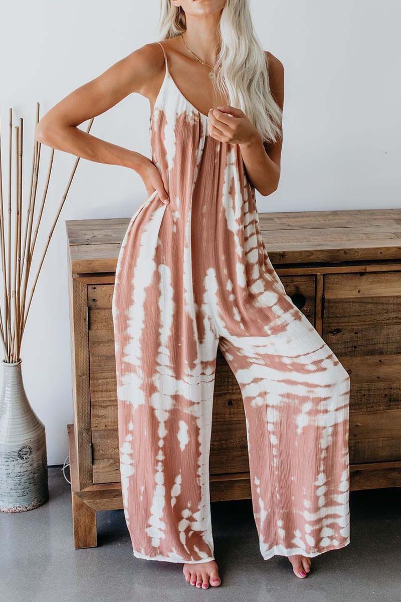 CM | Fashion Sling Tie-dye Jumpsuit