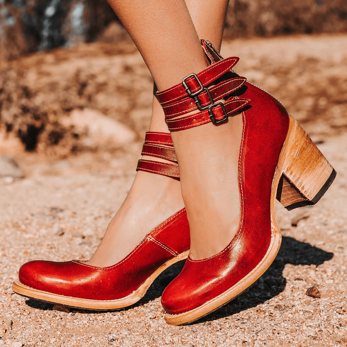 CM | tacones con triple hebilla