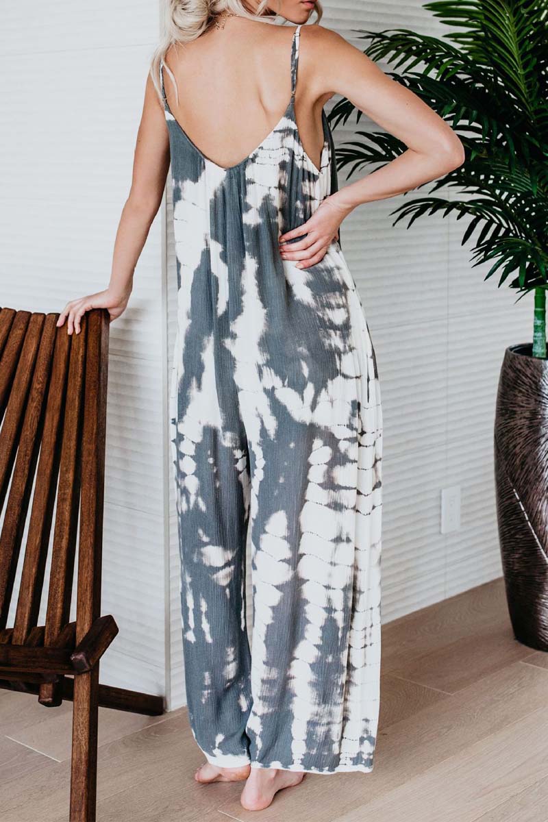 CM | Fashion Sling Tie-dye Jumpsuit