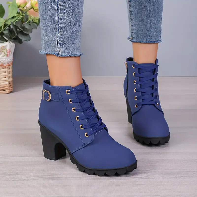 CM | BOTAS DE MUJER CON TACÓN GRUESO